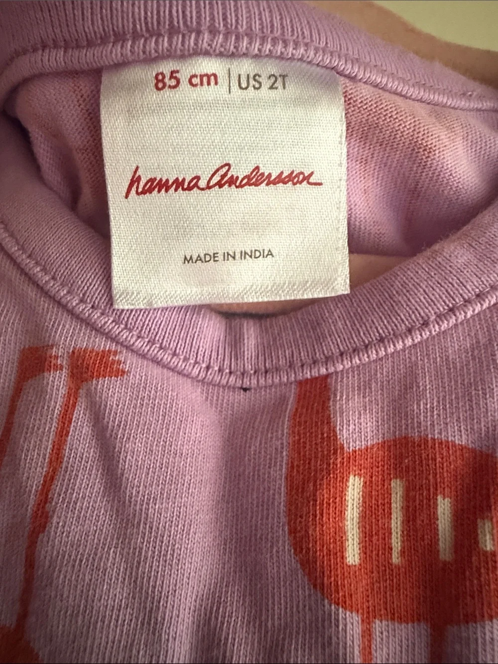 HANNA ANDERSSON Lavender Sundress with Coral Flamingo Print